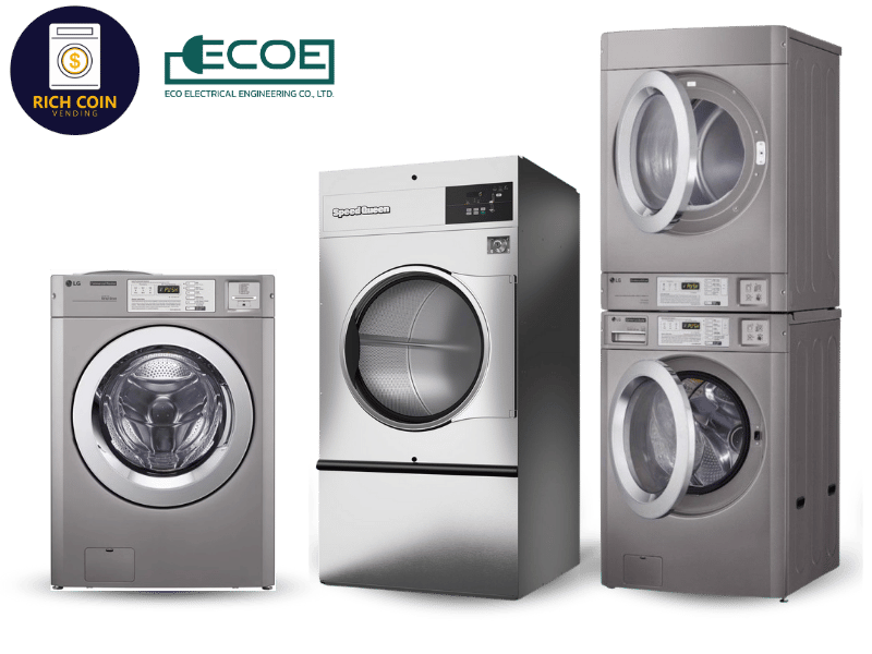 เครื่องซักผ้าติดตั้งร้านสะดวกซัก ร้านซักอบแห้ง